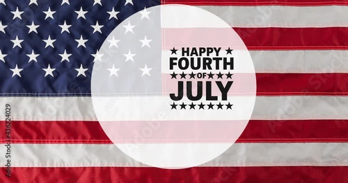 Wallpaper Mural Animation of happy fourth of july text over american flag Torontodigital.ca