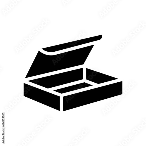 delivering package box glyph icon vector. delivering package box sign. isolated contour symbol black illustration