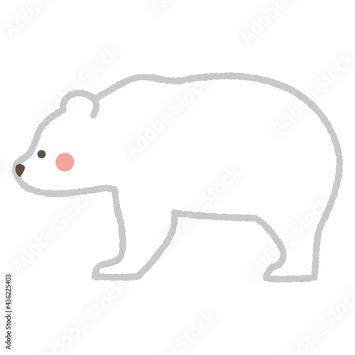シロクマ　かわいいイラスト