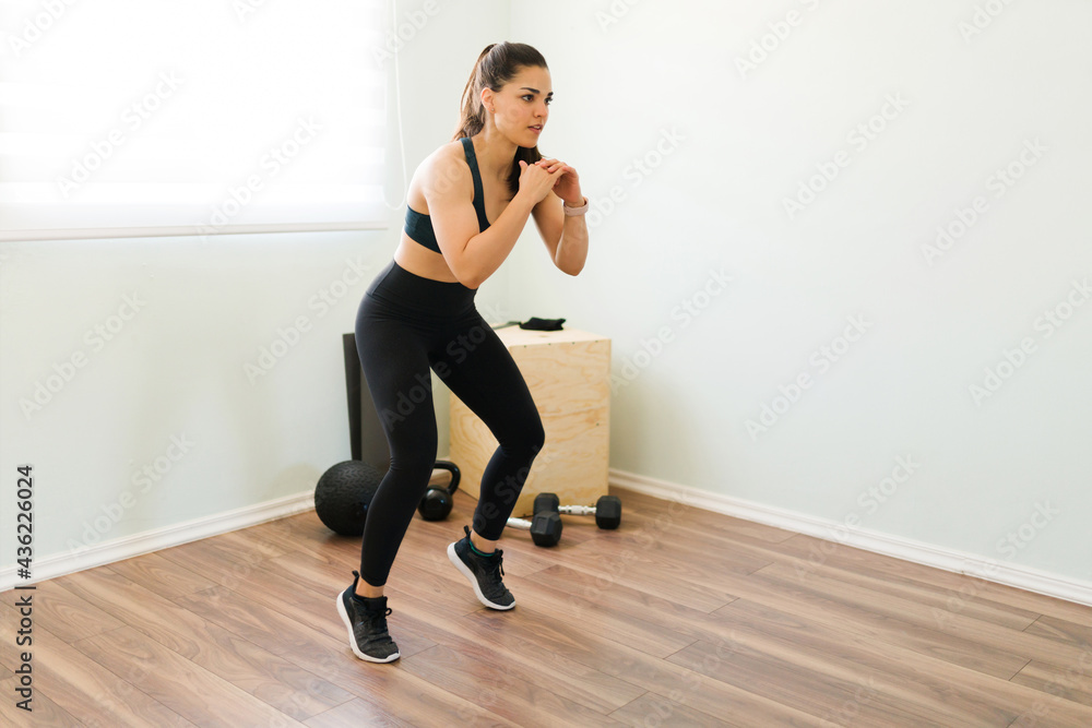 Fototapeta premium Quick feet exercises during a power training