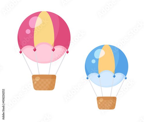 かわいいエアバルーンのイラスト_2個