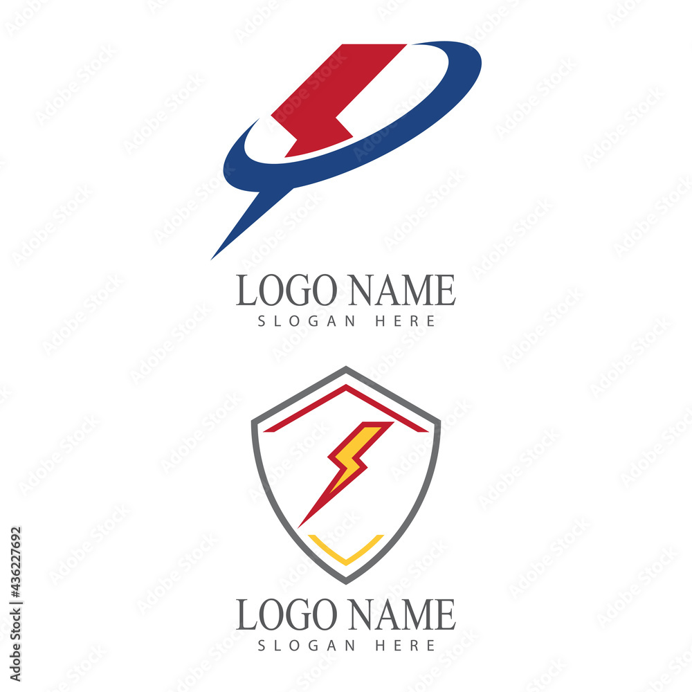 Power lightning logo vector design Power lightning logo vector design