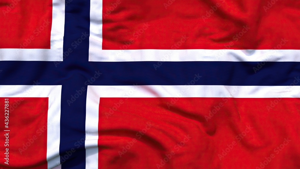 Fototapeta premium Norway flag waving 4k 