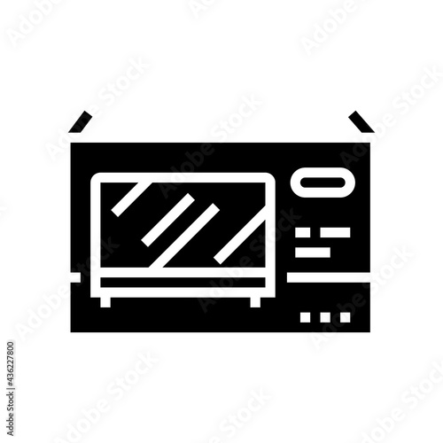 tv plasma box glyph icon vector. tv plasma box sign. isolated contour symbol black illustration