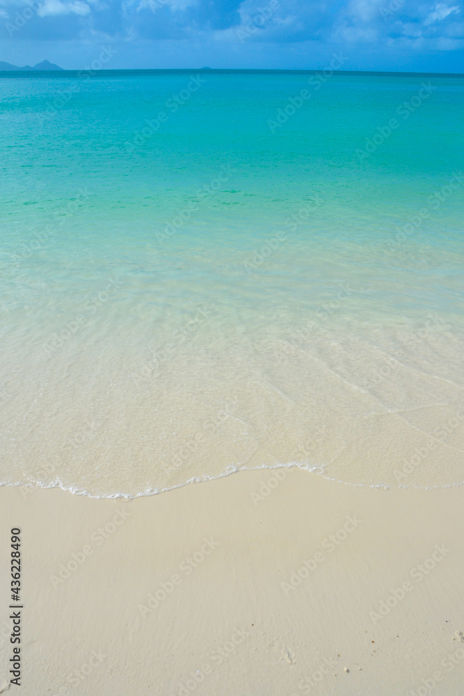 Turquoise blue waters with white sand Turquoise blue waters with white sand