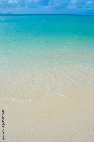 Turquoise blue waters with white sand