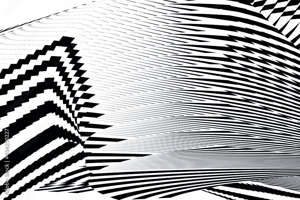 custom made wallpaper toronto digitalGeometric dynamic pattern, halftone lines background.