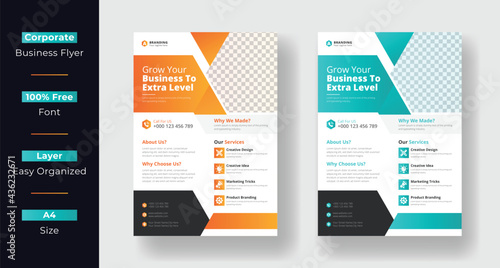 Business Marketing flyer design templates for Corporate flyer, Banner, magazine, poster, layout, brochure, annual report with vector & illustration.