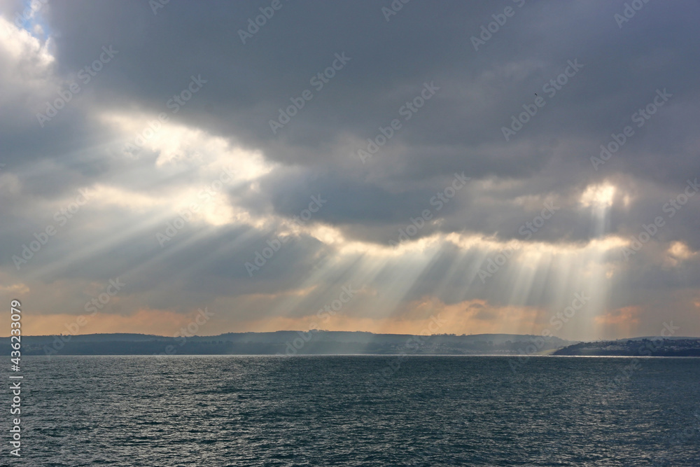 Storm clouds over Torbay, Devon	