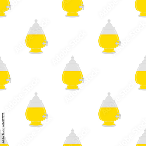Illustration on theme big colored lemonade in glass jug