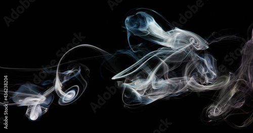 Blue smoke line swirl