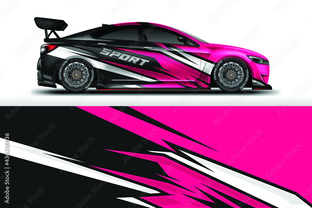 Obraz premium Car Wrap Decal Designs Vector