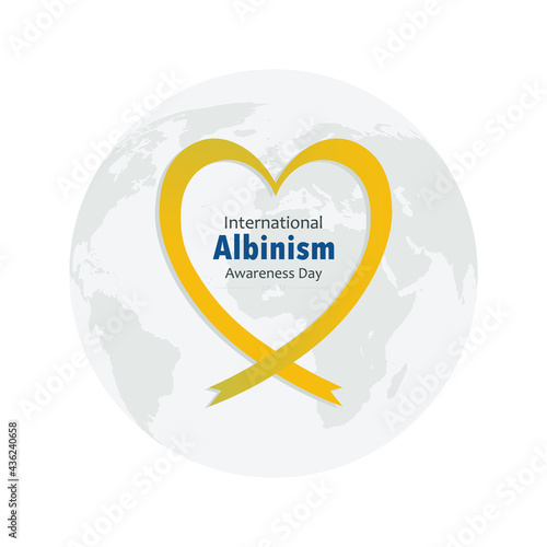 Εκτύπωση καμβά International Albinism Awareness Day , Vector Illustration.