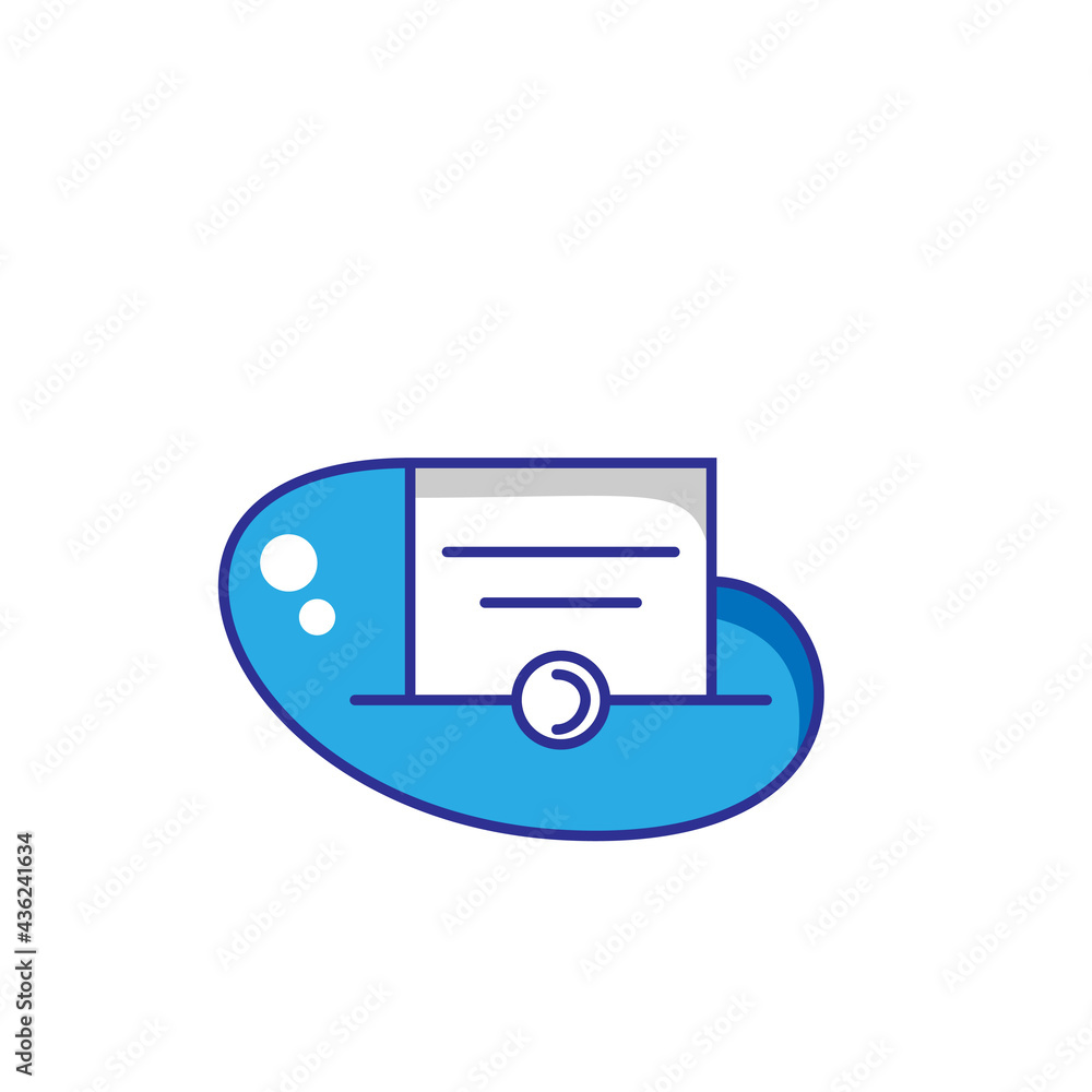 Fototapeta premium Clean Color Mail Icon Logo Vector Design