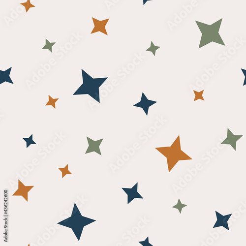 Trendy seamless vector pattern. Geometric background in earthy colors. Contemporary repeatable backdrop. Wallpaper  web design  textile  prints. Hand drawn vector illustration