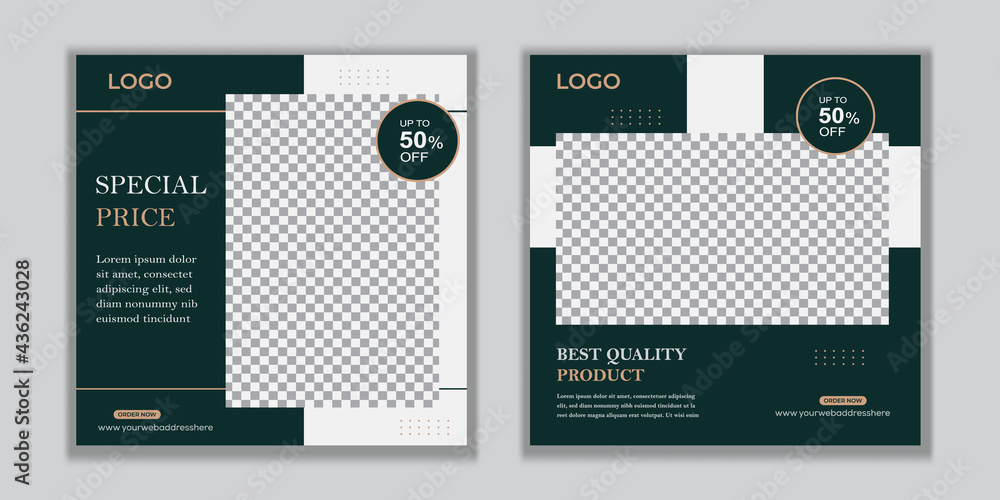 Set Editable Post Template Social Media Banners for Digital Marketing. Promotion Brand Fashion. mobile apps, banners design, web or internet ads. Trendy geometric abstract square template. Eps 10 Set Editable Post Template Social Media Banners for Digital Marketing. Promotion Brand Fashion. mobile apps, banners design, web or internet ads. Trendy geometric abstract square template. Eps 10