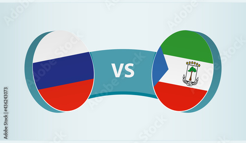 Russia versus Equatorial Guinea, team sports competition concept.