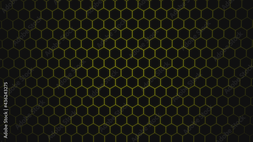 Yellow Hexagon Beehive Pattern Yellow Hexagon Beehive Pattern