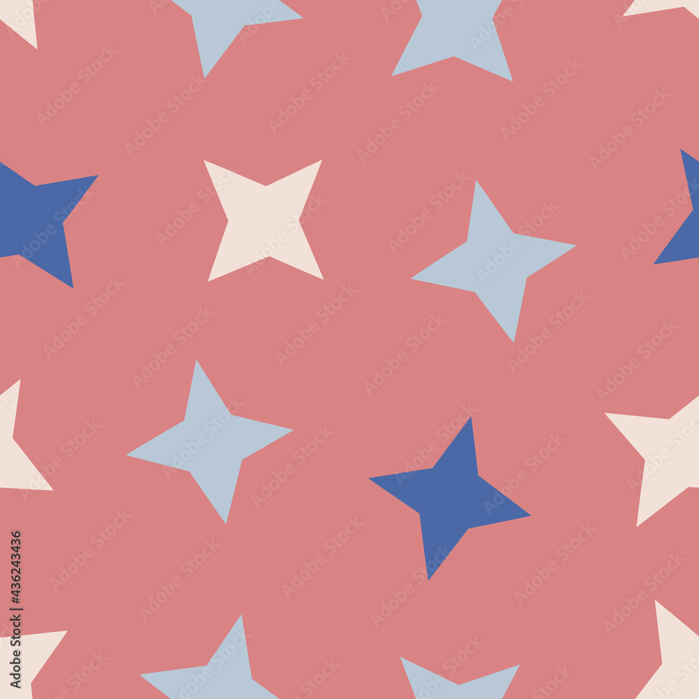 Obraz premium Geometric seamless vector pattern. Colorful abstract repeatable background for cover design, prints and fabric. Modern vector illustration with abstract shapes and figures in bright colors
