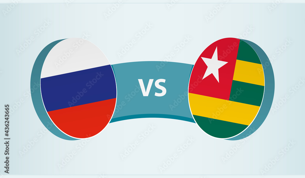Russia versus Togo, team sports competition concept. Russia versus Togo, team sports competition concept.