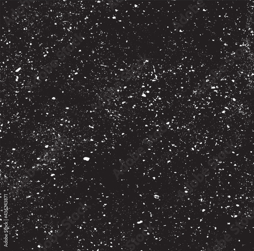 Abstract vector noise. Small particles of debris and dust. Distressed uneven background. Grunge texture overlay with fine grains isolated on white background. Vector illustration. EPS10.