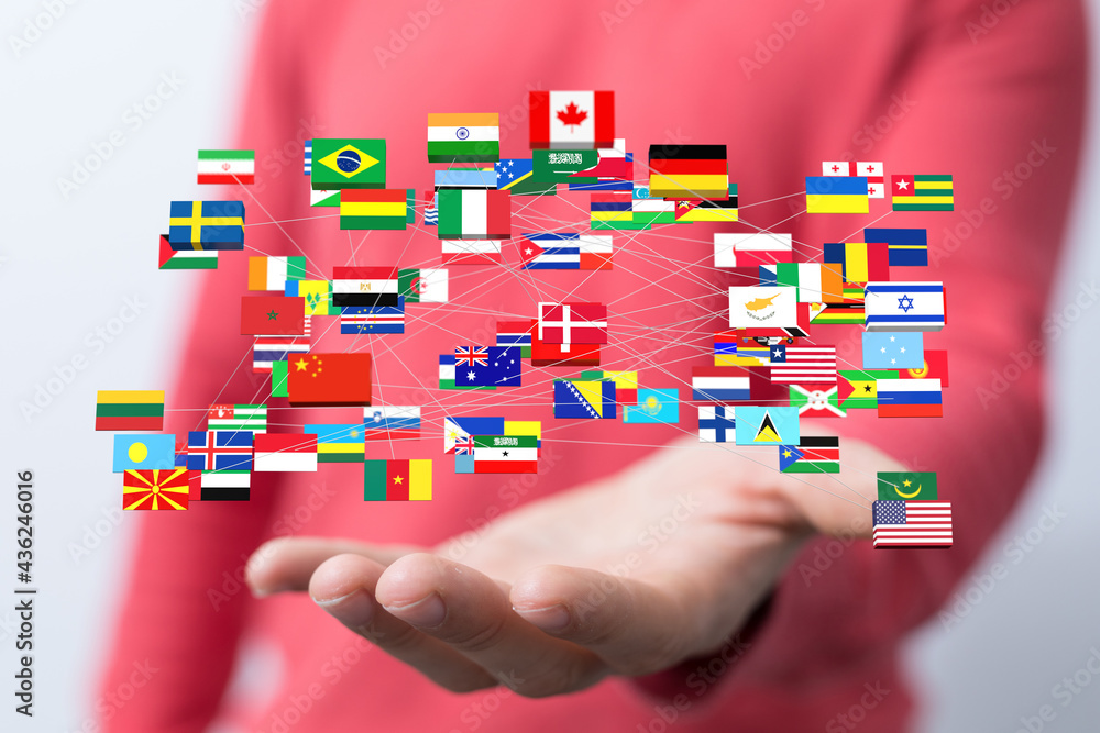 National flags of the countries 3d National flags of the countries 3d