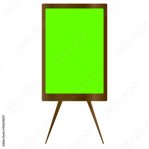 Teaching board icon - teaching board icon - blackboard – Wooden board with green screen Chroma key effect 