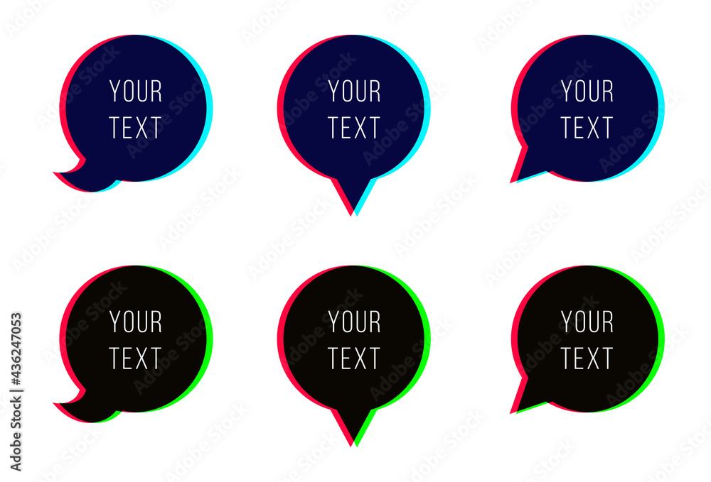 Speach bubble buttons. Bubble shape. Vector template for websites and internet resources.	

