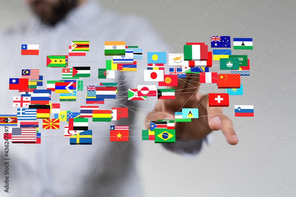 National flags of the countries 3d National flags of the countries 3d