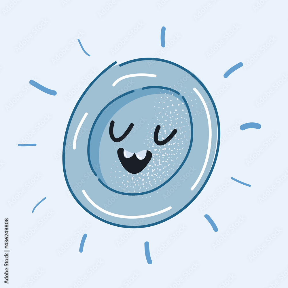 Vector illustration of funny Face on Plate on white backround. Vector illustration of funny Face on Plate on white backround.