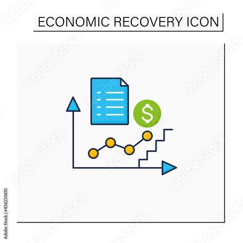 Foto Economic upturn color icon