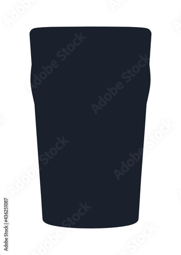 Nonic pint beer glass icon. (Nonic pint beer glass vector silhouette)
