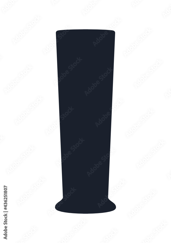 Stange beer glass icon. (Stange beer glass vector silhouette)