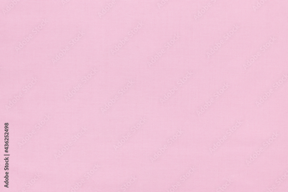 Texture of pink natural cotton fabric close-up. background for your mockup