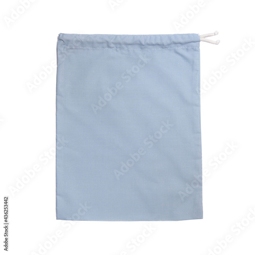 blue bag for fruits and vegetables on a white isolated background. Ecology or environment protection concept. the place for your design and mockup