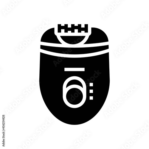 epilator device glyph icon vector. epilator device sign. isolated contour symbol black illustration