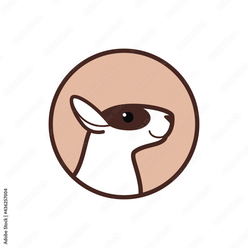 Bull terrier head. Cute dog character. Simple contour vector illustration for emblem, badge, insignia. Bull terrier head. Cute dog character. Simple contour vector illustration for emblem, badge, insignia.