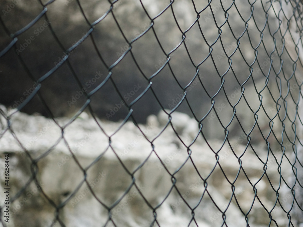 netting on a gray blurred background netting on a gray blurred background