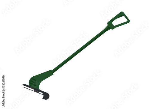 Grass trimmer illustration. Isolated on white background