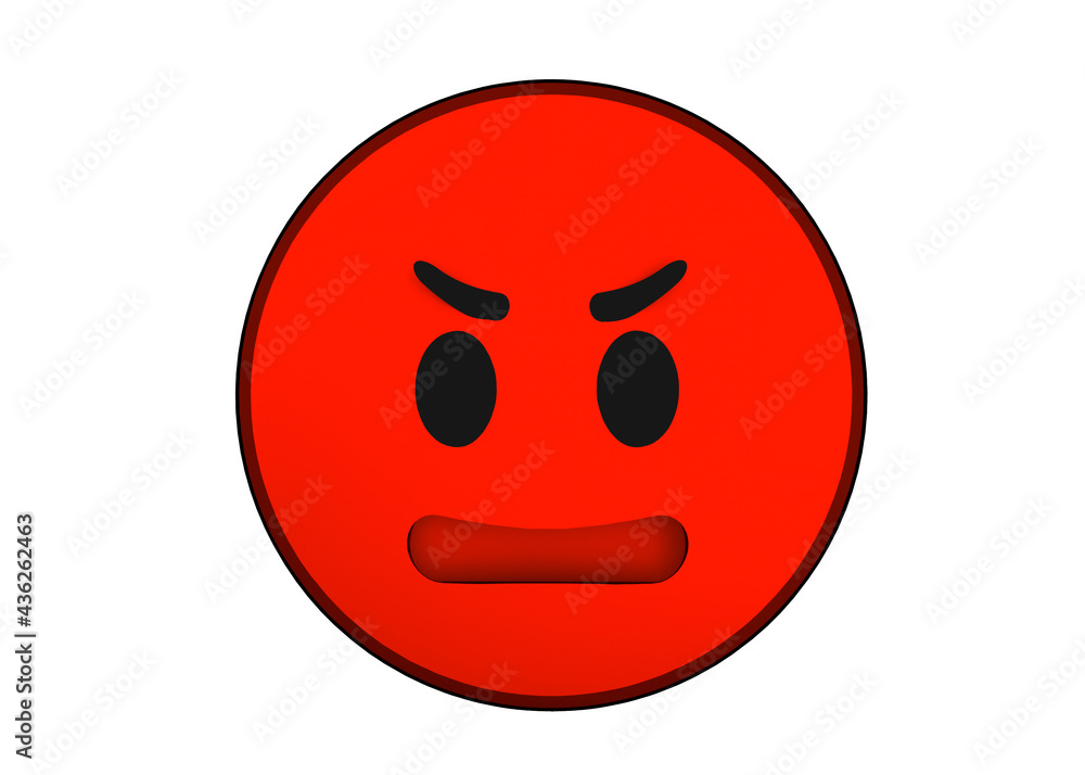 Fototapeta premium Angry Emoticon - 3d icon