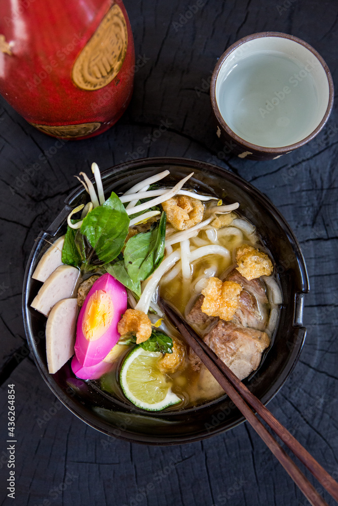 Asian noodles with chop sticks
Asian noodles with chop sticks