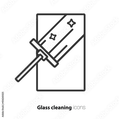 Glass cleaning icon