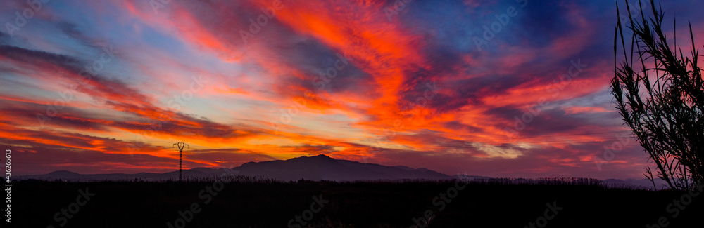 Atardecer alrededor de la Albufera de Valencia (España)