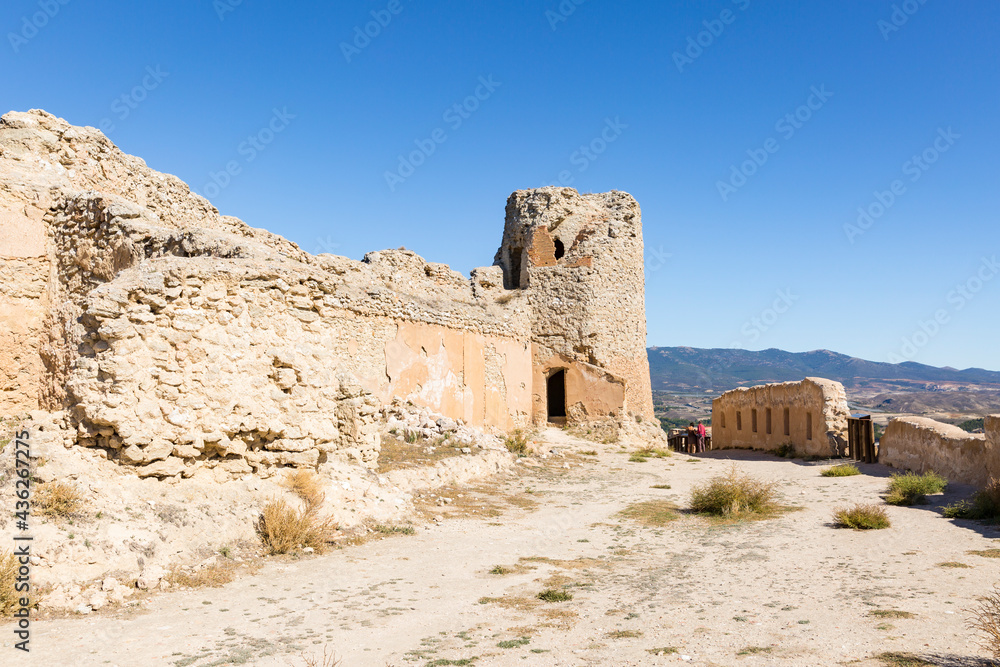 inside the Ayub medieval castle of Calatayud city, province of Zaragoza, Aragon, Spain