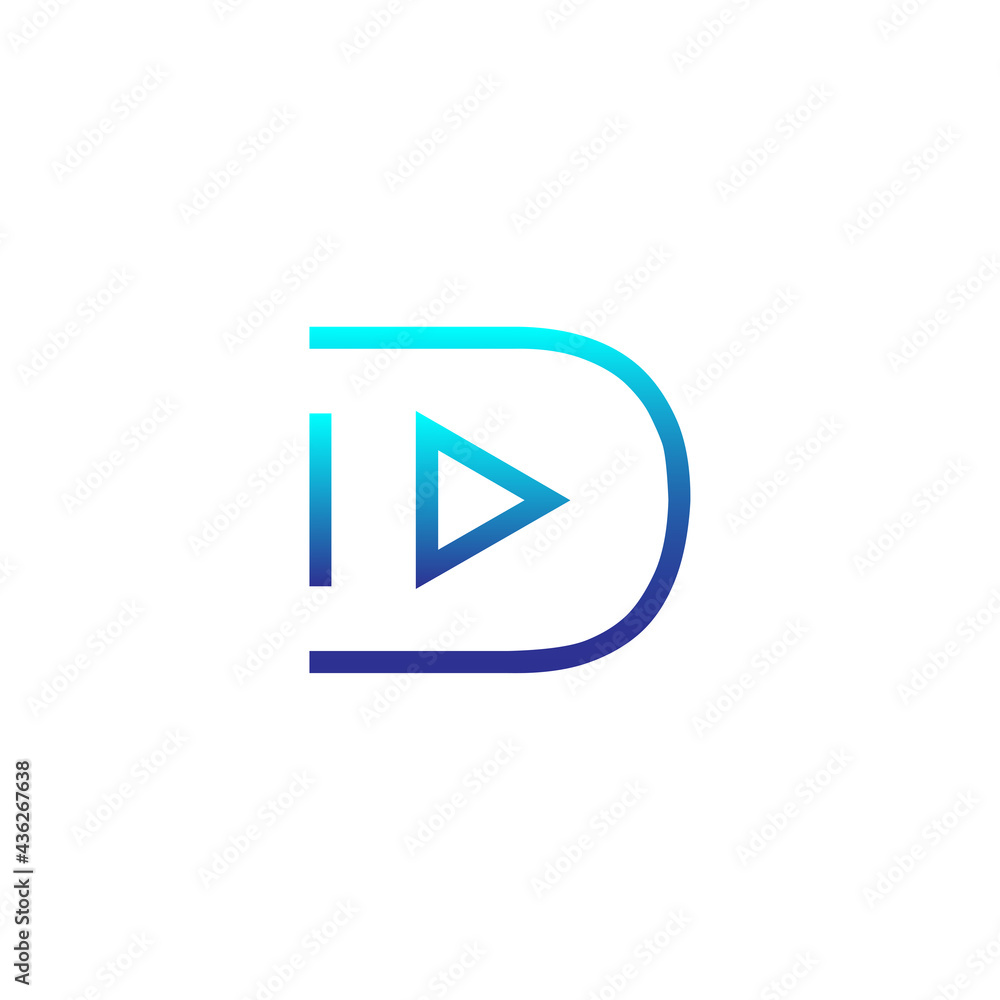 letter D alphabet abc logo isolated letter D alphabet abc logo isolated