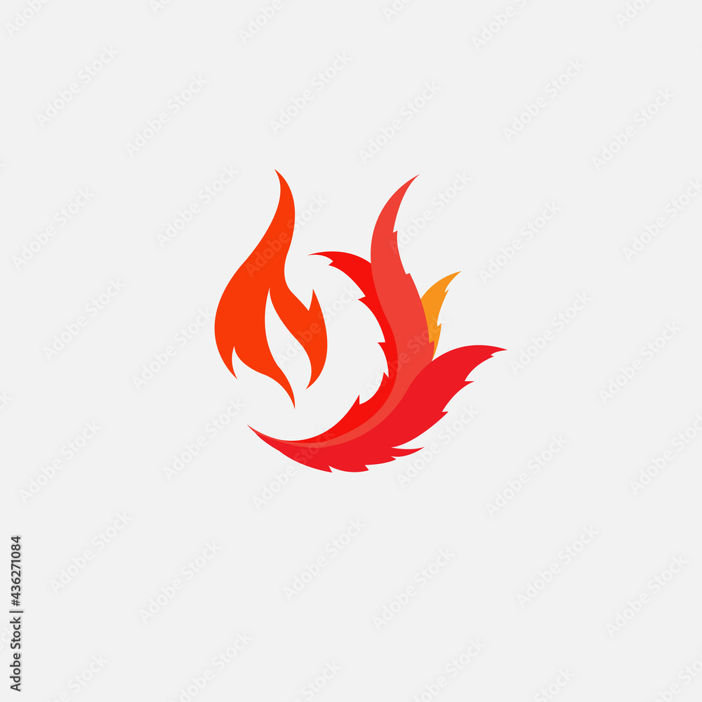 Naklejka premium Royalty -free stock vector ID : 1526983868Creative Fire Flame Logo Symbol Vector Illustration