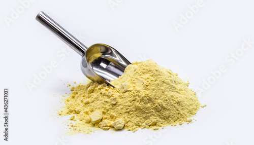 pure sulfur powder, used in medicine, or fertilizer or fungicide photo