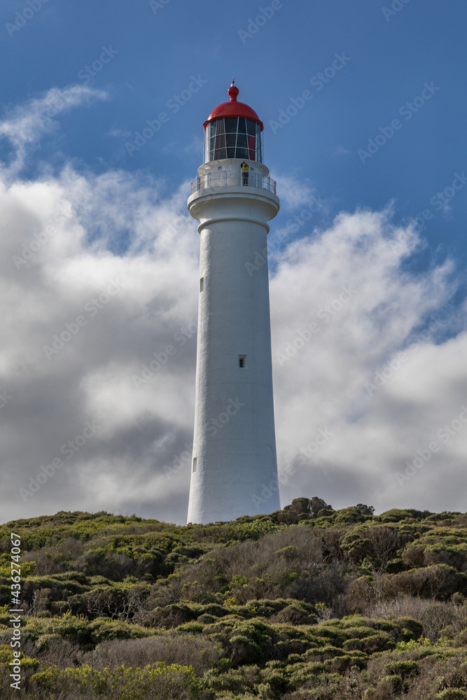 Split Point Lighthouse (being painted) - Aireys Inlet, Great Ocean Road, Victoria, Australia