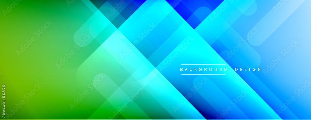 Fototapeta premium Dynamic lines abstract background. 3D shadow effects and fluid gradients. Modern overlapping forms