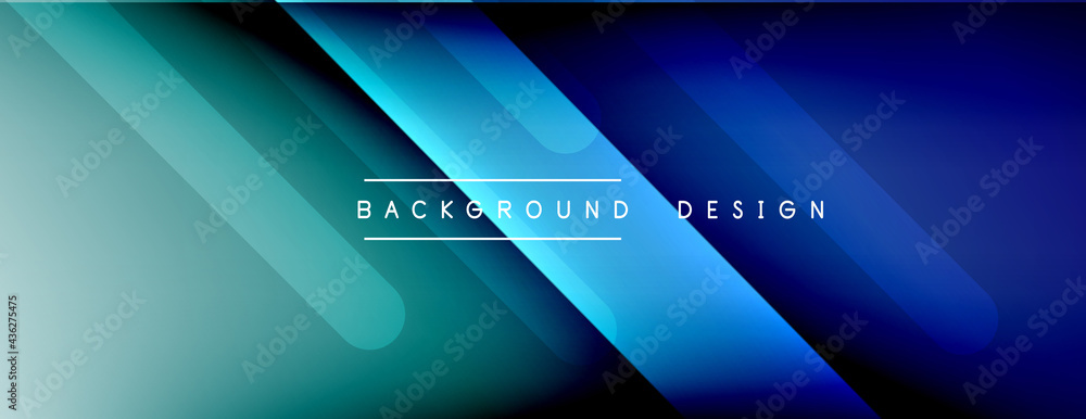 Fototapeta premium Dynamic lines abstract background. 3D shadow effects and fluid gradients. Modern overlapping forms